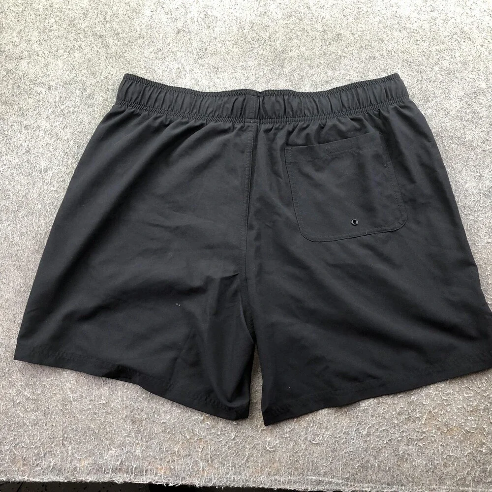 Adidas Swim Trunks Mens XL Black Mesh Lined Elastic Waist Drawstring Shorts